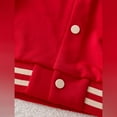 thumbnail image 5 of Children Varsity Jacket with Embroidered Patch Button Down Baseball Style Comfortable College Outerwear Unisex Fashion, 5 of 7