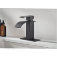 thumbnail image 5 of JERFIT Single Handle Waterfall Bathroom Sink Faucet, Matte Black Modern Vanity Faucet for Single Hole Vessel Sink, 5 of 7