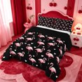 thumbnail image 2 of meiyoeat Pink Wild Flamingo King Size Comforter Sets,Tropical Animal Theme Comforters King Size For Girl,Reversible,3 Pieces,1 Comforter And 2 Pillowcases, 2 of 7