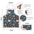 thumbnail image 7 of Blue Basketball Related Items Pattern Apron-Garden Aprons for Women with Pockets-Cotton Linen Waterproof Kitchen Cooking Gardening Aprons Adjustable for Kitchen,Cooking,BBQ and Salon 33x27 Inch, 7 of 7