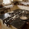 thumbnail image 2 of zhangmingg Unique Geometric Cowhide Imprint Design Farmhouse Kitchen Dining Table Cloth for Family Gatherings and Party, 2 of 7