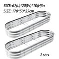 thumbnail image 3 of LIALEX 2 Pack Raised Garden Bed Kit for Vegetables Flower Galvanized Metal Planter Boxs Designed for Easy DIY and Cleaning Not Twist Or Rot, 3 of 6