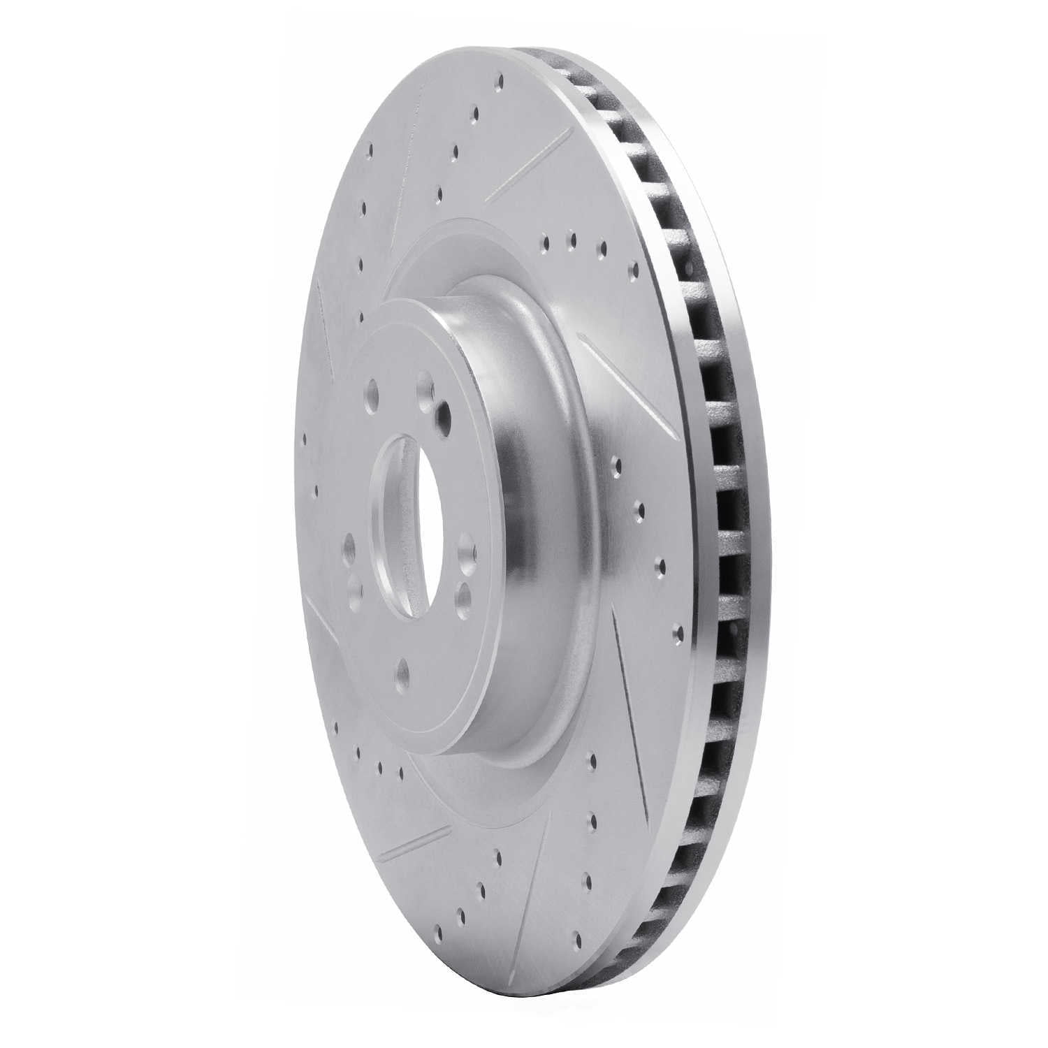 Dynamic Friction Company 631-03057L DFC Brake Rotor - Drilled And Slotted - Silver