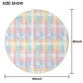 thumbnail image 6 of Round Tableclothes Rainbow Colorful Buffalo Grille Table Cloth 60x60inch Table Cloth Washable Foldable and Durable Table Cloths Polyester Tablecloth for Kitchen Dingroom Living Room Parties, 6 of 6