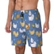 thumbnail image 1 of Balery Chicken Family Bañador para hombre, shorts de playa de secado rápido con entrepierna y forro de compresión-XX-Large, 1 of 6