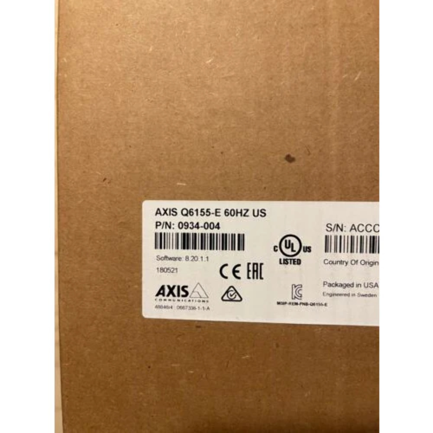 Axis Communications Q6155E PTZ IP Network Camera 0934004 ONVIF