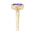 thumbnail image 3 of ANGARA Natural 0.95 Ct. Amethyst with Diamond Infinity Ring in 14K Yellow Gold for Women (Ring Size: 3.5), 3 of 9