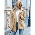 thumbnail image 5 of Women'S Winter Coats Fleece Faux Fur Shearling Oversized Trendy Jackets Warm Outerwear Clothing Khaki S, 5 of 9