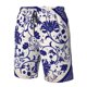 thumbnail image 3 of Fotbe Blue And White Porcelain Pattern Trajes de Baño Estampados para Hombre, Shorts de Verano de Secado Rápido, Ropa de Playa, Bañadores-Small, 3 of 5