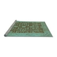 thumbnail image 2 of Ahgly Company Machine Washable Indoor Rectangle Oriental Light Blue Traditional Area Rugs, 5' x 8', 2 of 4