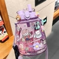 thumbnail image 1 of 1300ML Purple Large Capacity Water Bottle with Straw, Portable Strap & Stickers - Leak-Proof, Durable Design for Kids & Adults, Ideal Summer Hydration Accessory for Outdoor Activities, High Aesthetic, 1 of 6