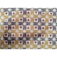thumbnail image 4 of oneOone Cotton Cambric Fabric Check & Triangle Ikat Print Fabric By The Yard 56 Inch Wide, 4 of 4