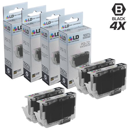 LD Products Compatible Replacements for 6402B002/PGI-72 Set of 4 Matte Black Cartridges