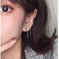 thumbnail image 2 of GFDYREE Square Earrings Gold/Silver/Black Tassel Threader Drop Cute Square Earrings Long Chain Ear Line, 2 of 4