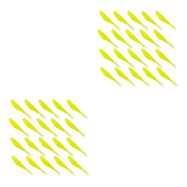 Wosthever Señuelo de superficie de cebo falso, bola de acero integrada, herramientas de pesca biónicas, resistencia a la tracción, atracción Amarillo fluorescente 2piezas