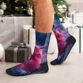 thumbnail image 7 of Pofeuu Color Explosion Makeup Brush Print Crew Socks, Adult Running Hiking Socks for Youth and Adult, 7 of 7