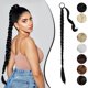 thumbnail image 1 of Felendy Extensión De Cola De Caballo Trenzada Larga Y Recta Envoltura Alrededor De La Trenza Cola De Caballo Cabello Natural Lindo Postizo De Cola De Pescado Para Mujeres 30 Pulgadas Negro Oscuro, 1 of 1