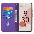 thumbnail image 5 of Google Pixel 6 Pro Wallet Case,Premium PU Leather Flip Folio Protective Shockproof Wallet Phone Case Cover with Card Holder, Stand and Wrist Strap for Google Pixel 6 Pro, Purple, 5 of 6