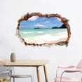thumbnail image 1 of MYG Home Waterproof 3D Holes Ocean Beach Decorative Painting Wall Decals Sticker, 1 of 7