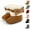 A-brown, variant on Infant Baby Boys Girls Boots Premium Soft Sole Anti-Slip Warm Winter Snow Boots Newborn Crib Shoes