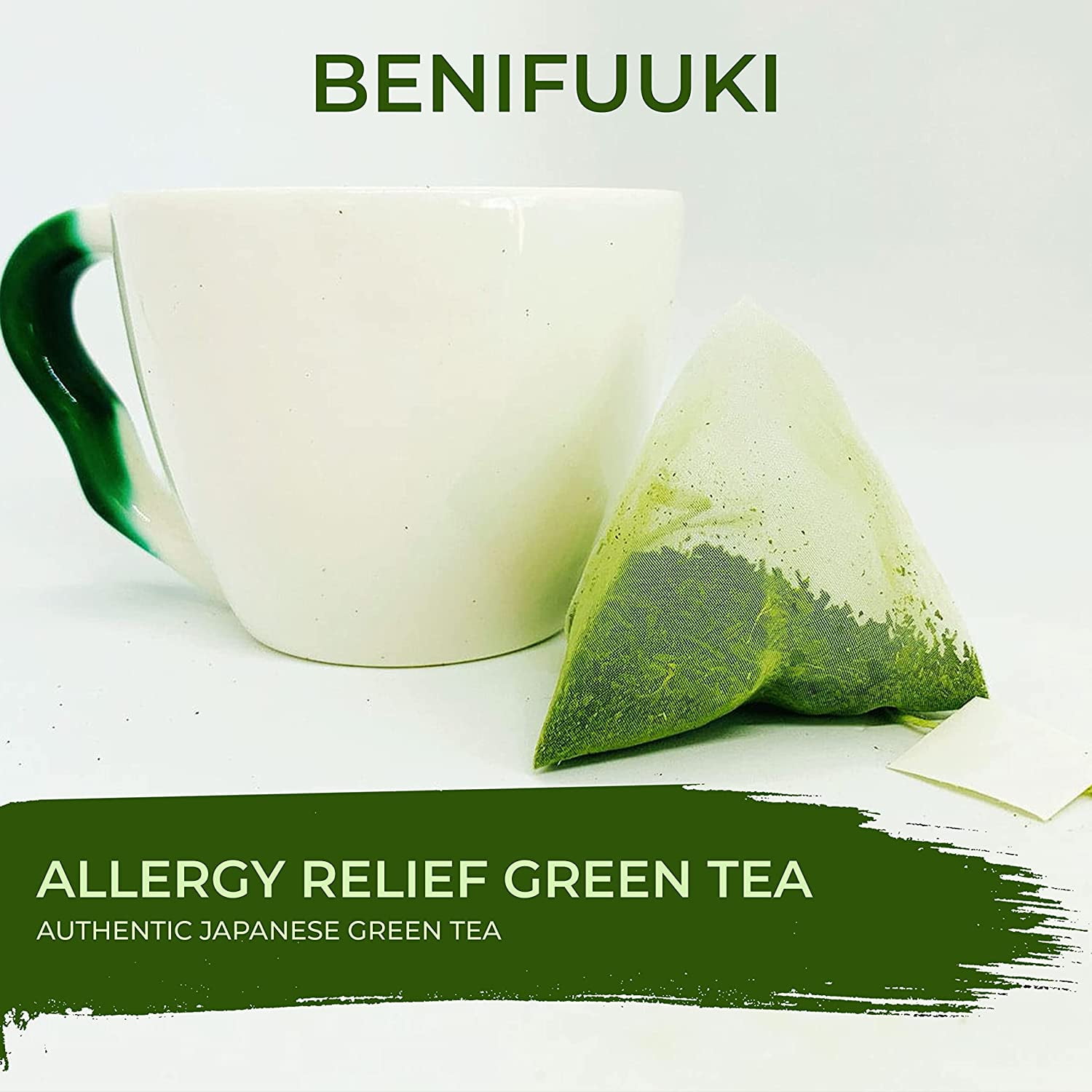 Benifuuki Japanese Green Tea – 30 x Green Tea Bag Bundle for Ultimate Relaxation – Japanese Tea Bags with Unique Taste – Delicious and Rich Aroma – Harvested with Love in Shizuoka, Japan
