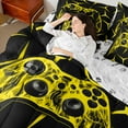 thumbnail image 4 of Castle Fairy Teens Video Game Twin Bedding Sets,Geometric Gamepads Bedding Comforter Set, 4 of 8