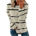 thumbnail image 2 of Azrian Sweatshirts for Womens,Pullover Hoodies Sweatshirts,Women Long Sleeves Casual Shirts Printing Round Neck Sweatshirt Pullover Loose Tunic Tops for on, 2 of 6