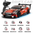 thumbnail image 5 of Wefone 1:24 RC Drift Car for Kids & Adults, 2.4GHz 4WD Remote Control Racing Car, 20KM/H High Speed, LED Lights, 2 Sets of Tires, Rechargeable Drift Car with Cones, Gift for Boys Girls Ages 14+, 5 of 9