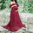 thumbnail image 2 of Vedolay Maternity Dress Summer Maternity Strapless Ruched Maxi Tube Dress with Pockets Pink M, 2 of 4