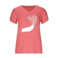 thumbnail image 4 of Birdeem Mode Femmes Été Col en V Manches Courtes T-Shirt Imprimé Décontracté Blouse, 4 of 4