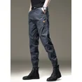 thumbnail image 4 of Pantalones de trabajo para hombre, pantalones cargo para hombre, pantalones de otoño, gris, corte regular, holgados, talla grande, moda, nailon, licra, ropa nueva, 4 of 4