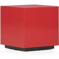 thumbnail image 1 of SONOROUS STB-45 Table d'Appoint / Table de Chevet Cubique Tout en Verre - Rouge Écarlate (Édition Limitée), 1 of 6
