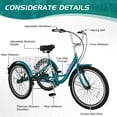 thumbnail image 4 of ABORON 20/24/26 inch 7 Speed Adult Tricycles with Big Basket,3-Wheels Cruiser Bike, Adult Trikes For Women ,Men , Seniors, 4 of 10