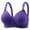 Purple, variant on Gyexs Women Casual Striped Bralette Comfortable Breathable Non Padded Wireless Adjustable Everyday Bra, Dark Blue, Size 40