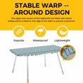 thumbnail image 4 of Blue Flowers Table Cloths for 8 Foot Rectangle Tables, Farmhouse Country Abstract Floral Patterned Patio Waterproof Elastic Fitted Tablecloths, Washable Rectangular Table Cover for Camping, 4 of 8