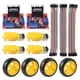 thumbnail image 1 of 【Motor+Rueda+Módulo】Cuatro motores con ruedas neumático TT plástico engranaje doble eje 3-6 V caja cambios magnética TT para Smart Car (C), 1 of 9