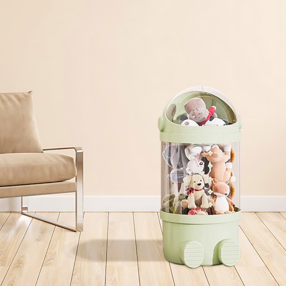 Toy Storage Organizer for Kids, Transparent Multi-Layer Box for Stuffed Animals and Dolls, Easy Assembly and Space-Saving Design for Home Organization