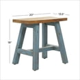 thumbnail image 3 of DecMode Wood Stool with Brown Wood Top, Blue, 3 of 10