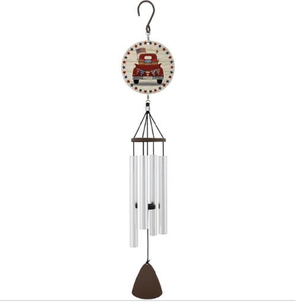 Freedom Truck Wind Chime Outdoor Garden Windchimes 27 Inches New