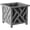 Gray, variant on Lattice Design Outdoor Planter Box - 14.75” Square 13” Tall Gray Plant Pot - Decorative Plant Pots for Front Porch Decor - Flower Pots Outdoor Planters for Porch Patio or Garden Decor by