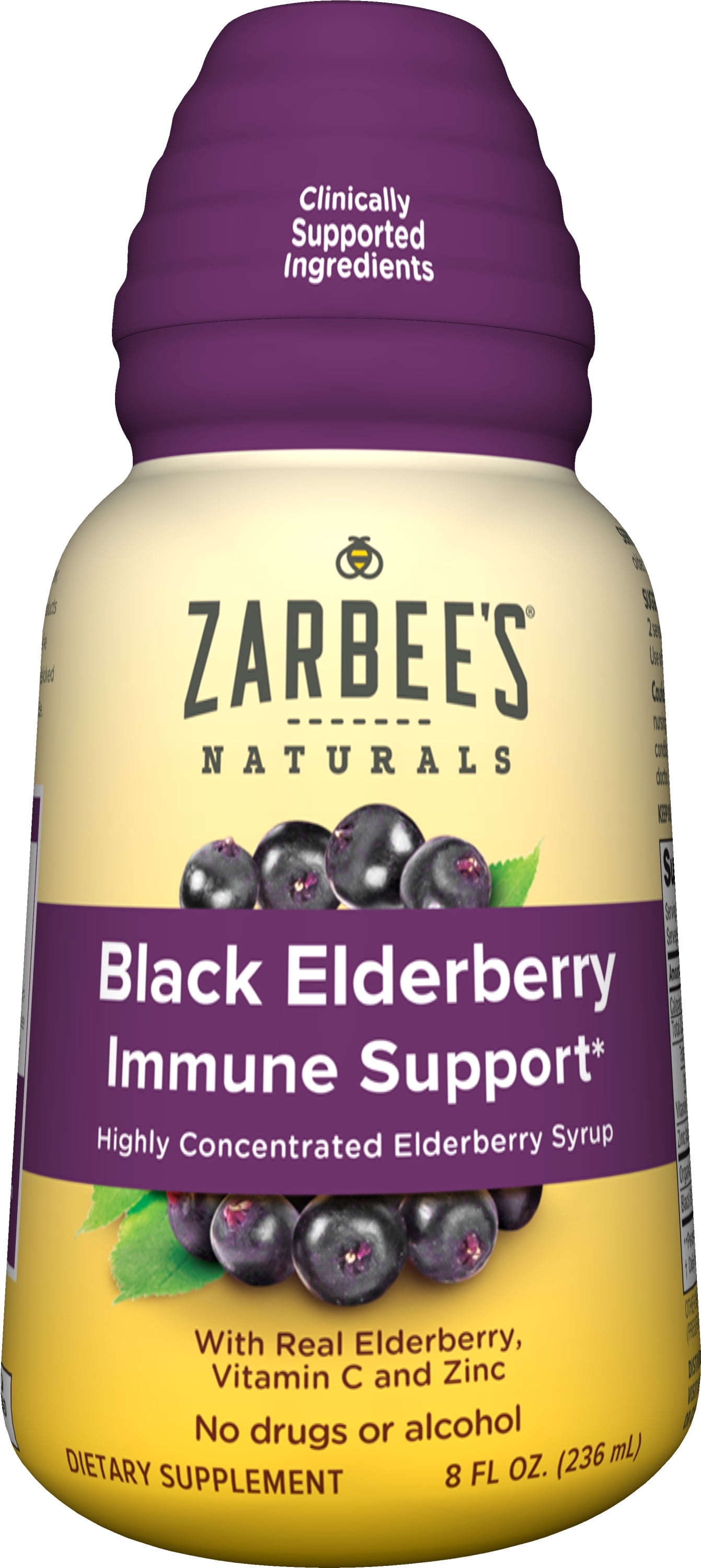 Zarbee's Naturals Black Elderberry Immune Support with Real Elderberry