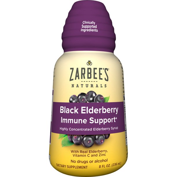 Zarbee's Naturals Black Elderberry Immune Support with Real Elderberry
