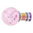thumbnail image 3 of Pomo de cambio manual Palanca de cambios Palanca de cambios Burbuja de cristal rosa con 3 adaptadores roscados Universal, 3 of 12