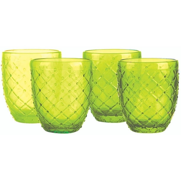 Set 4 Vasos Cristal Knitted Love & Lemons 305ml verde Love and Lemons T150503BL