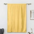thumbnail image 4 of Firefly Hope Yellow Solid Blackout Tie-Up Shade Curtain Panel – 39W x 55L Inches, 1 Panel with Rod Pocket, Energy Efficient for Kitchen Windows, Small Dining Nooks & Breakfast Bars, 4 of 5