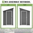 thumbnail image 4 of LZBEITEM 8 x 4 ft Outdoor Metal Storage Shed, Small Metal Sheds & Garden Tool Shed with Galvanized Floor Frame Kit Lockable for Garden, Backyard, 4 of 13