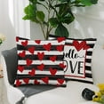 thumbnail image 4 of Buffalo Plaid Valentines Pillow Covers 20x20 Set of 4 Polka dot Stripes Love Heart Truck Valentine Pillows Decorative Throw Pillows Valentines Day Decor for Sofa Couch Home Decorations G175-20, 4 of 6