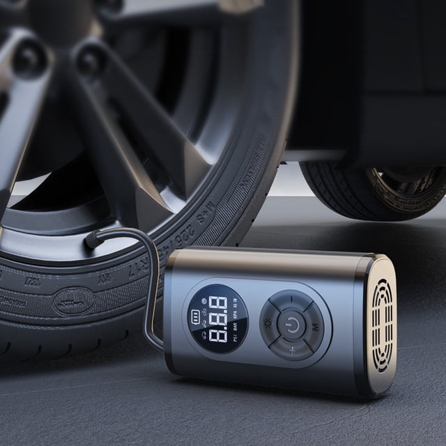 Danhjin Air Pump Car Wireless Inflatable Pump--Intelligent Digital Display Power Display 4000Mah Large Capacity Battery Long Life Multiple Modes of Use Multiple Scenarios