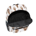 thumbnail image 6 of FORMRS School Backpack with Front Zippered Pocket 12" Student Travel Daypack, Brown Ice Cream Pattern, 6 of 6