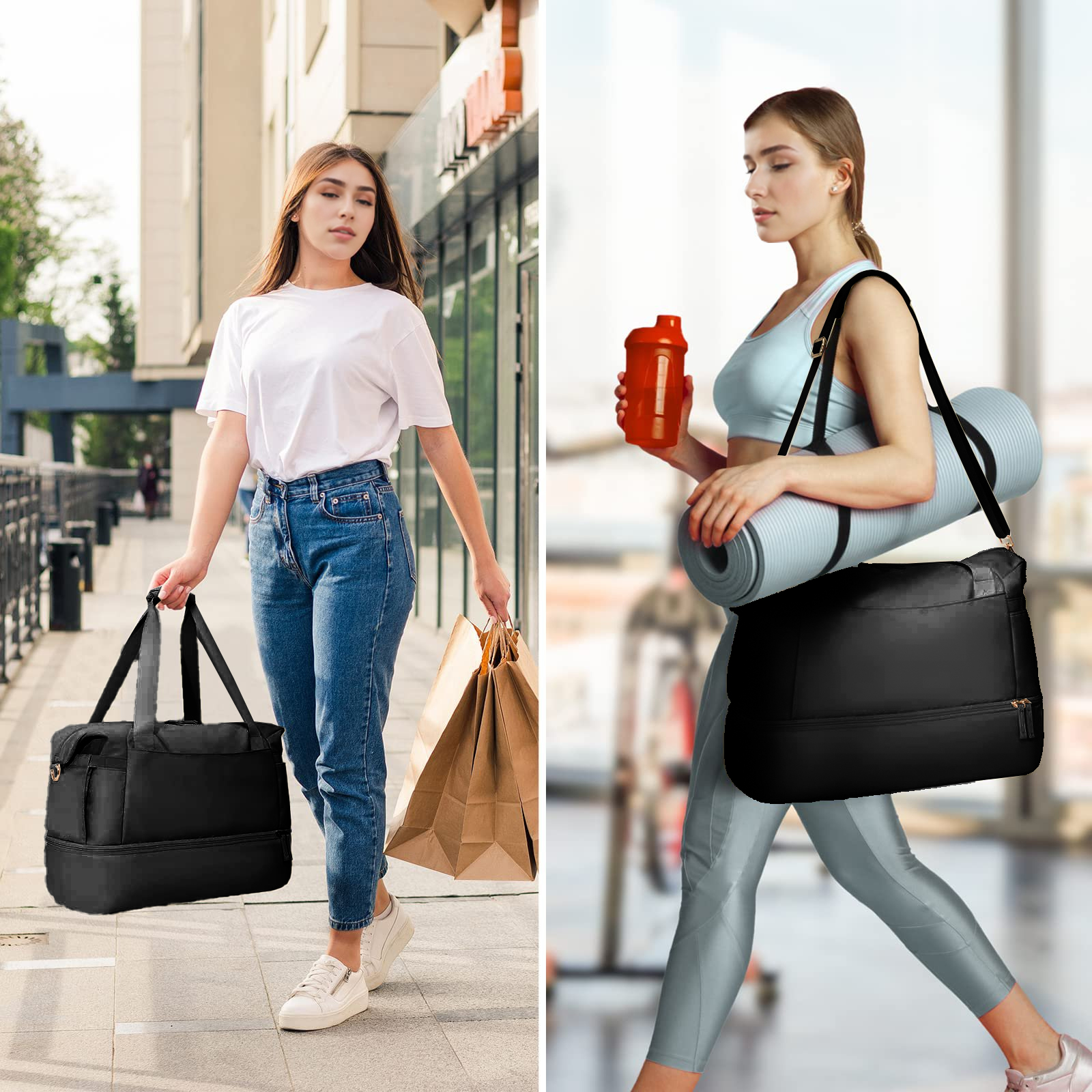 Dakimoe Travel Duffle Bag Set for Women, 2-Pack photo 3